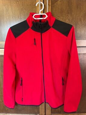 Lauren Active - Ralph Lauren Red Softshell Jacket with Black Trim.